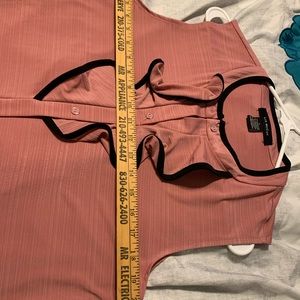 LIZ McCoy Rose Pink Tuxedo sleeveless LG